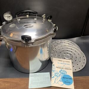 Vintage ALL-AMERICAN 921-1/2 Pressure Cooker/Canner Cast Aluminum 21.5 Qt, EUC.